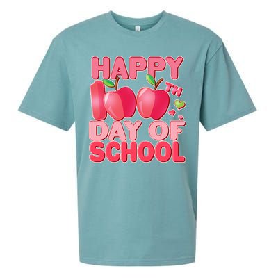 Happy 100th Day of School Cute Apples Sueded Cloud Jersey T-Shirt