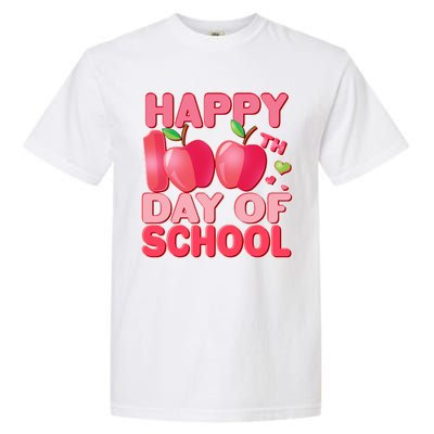 Happy 100th Day of School Cute Apples Garment-Dyed Heavyweight T-Shirt