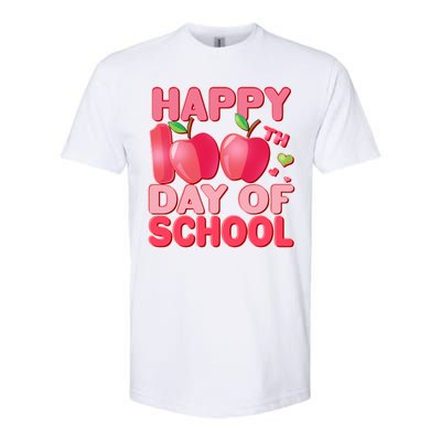 Happy 100th Day of School Cute Apples Softstyle CVC T-Shirt