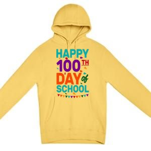 Happy 100th Day Of School For Teacher Or Child Premium Pullover Hoodie