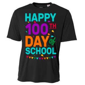 Happy 100th Day Of School For Teacher Or Child Cooling Performance Crew T-Shirt