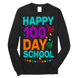 Happy 100th Day Of School For Teacher Or Child Long Sleeve Shirt