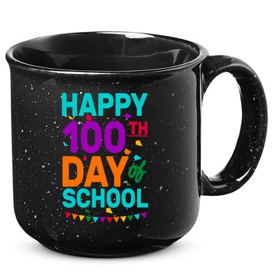 Happy 100th Day Of School For Teacher Or Child 15oz Campfire Ceramic Mug