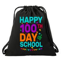 Happy 100th Day Of School For Teacher Or Child Drawstring Bag
