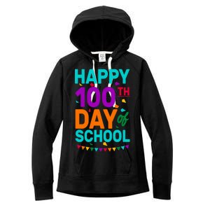 Happy 100th Day Of School For Teacher Or Child Women's Fleece Hoodie