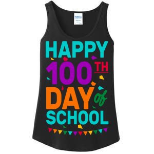 Happy 100th Day Of School For Teacher Or Child Ladies Essential Tank