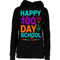 Happy 100th Day Of School For Teacher Or Child Womens Funnel Neck Pullover Hood