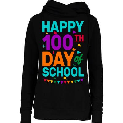 Happy 100th Day Of School For Teacher Or Child Womens Funnel Neck Pullover Hood