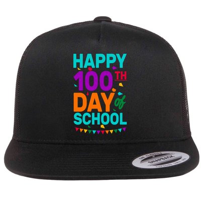Happy 100th Day Of School For Teacher Or Child Flatbill Hat