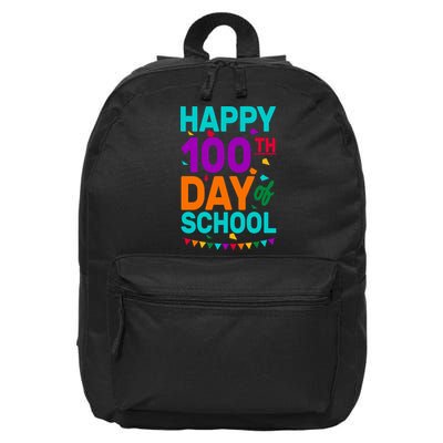 Happy 100th Day Of School For Teacher Or Child 16 in Basic Backpack