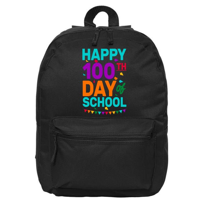 Happy 100th Day Of School For Teacher Or Child 16 in Basic Backpack