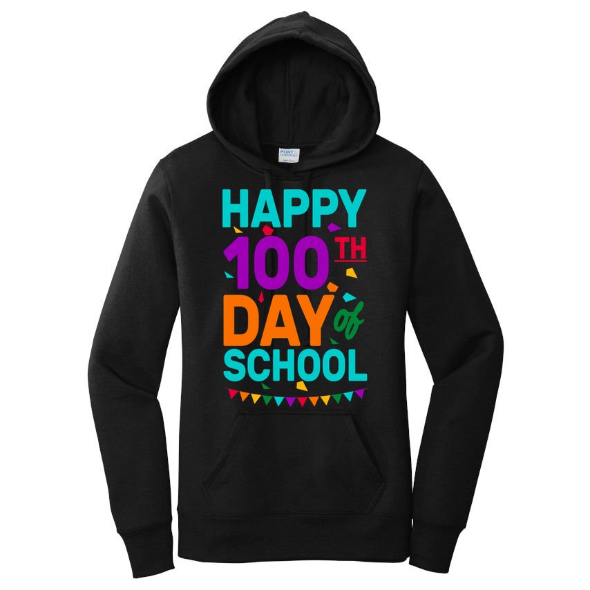 Happy 100th Day Of School For Teacher Or Child Women's Pullover Hoodie