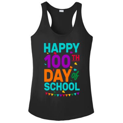 Happy 100th Day Of School For Teacher Or Child Ladies PosiCharge Competitor Racerback Tank