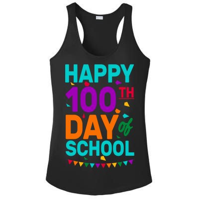 Happy 100th Day Of School For Teacher Or Child Ladies PosiCharge Competitor Racerback Tank