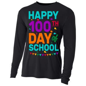 Happy 100th Day Of School For Teacher Or Child Cooling Performance Long Sleeve Crew