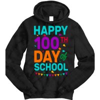 Happy 100th Day Of School For Teacher Or Child Tie Dye Hoodie