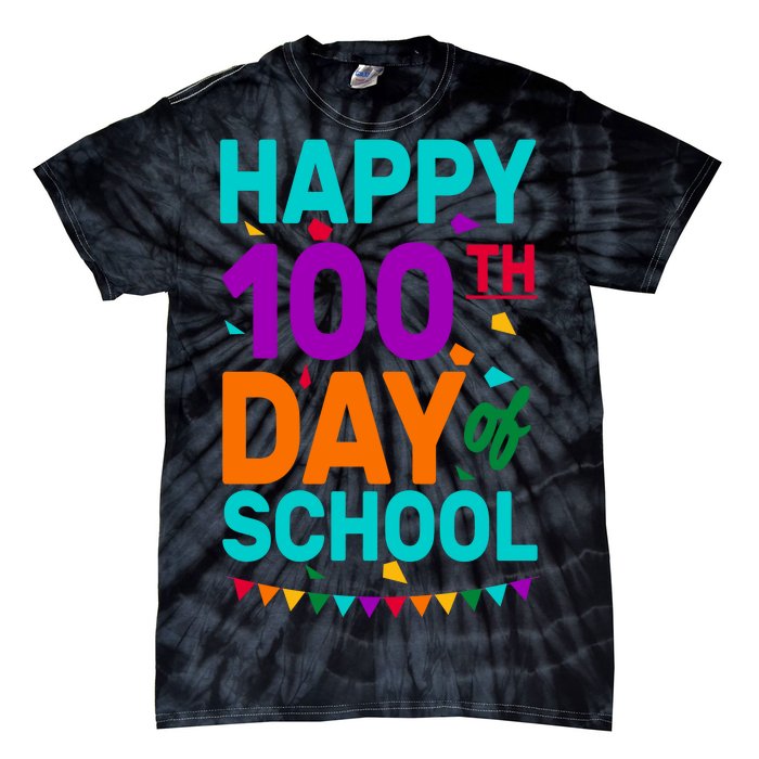 Happy 100th Day Of School For Teacher Or Child Tie-Dye T-Shirt