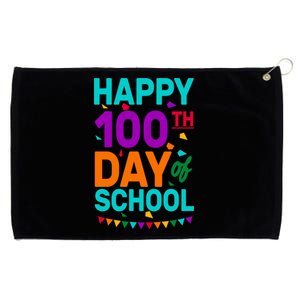 Happy 100th Day Of School For Teacher Or Child Grommeted Golf Towel