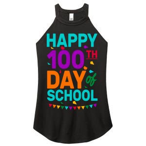 Happy 100th Day Of School For Teacher Or Child Women's Perfect Tri Rocker Tank