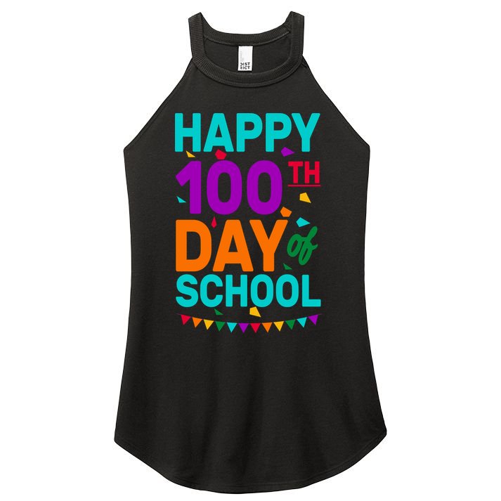 Happy 100th Day Of School For Teacher Or Child Women's Perfect Tri Rocker Tank