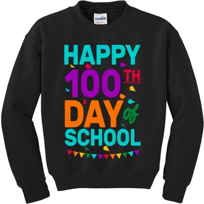 Happy 100th Day Of School For Teacher Or Child Kids Sweatshirt