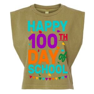 Happy 100th Day Of School For Teacher Or Child Garment-Dyed Women's Muscle Tee