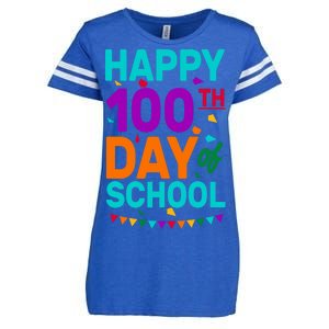 Happy 100th Day Of School For Teacher Or Child Enza Ladies Jersey Football T-Shirt