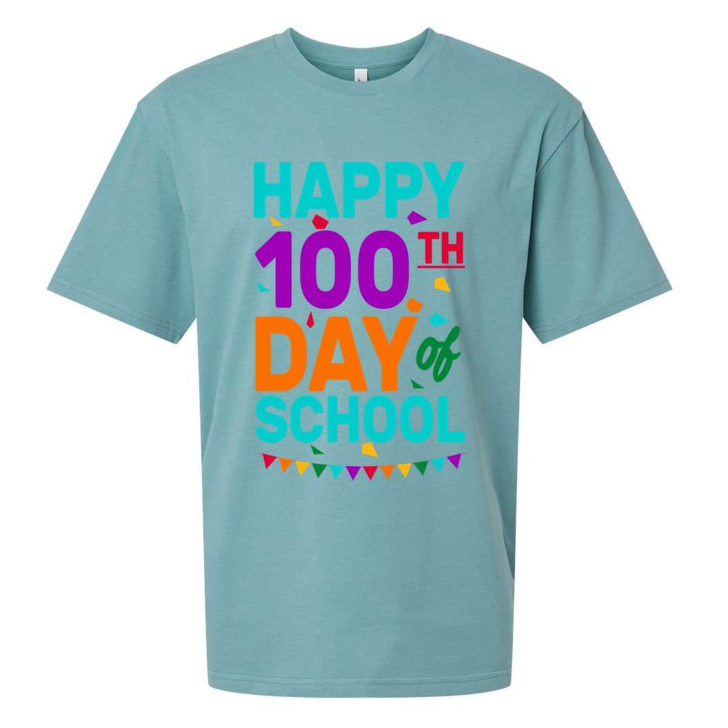 Happy 100th Day Of School For Teacher Or Child Sueded Cloud Jersey T-Shirt