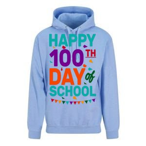 Happy 100th Day Of School For Teacher Or Child Unisex Surf Hoodie