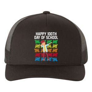 Happy 100th Day Of School Tally Marks Yupoong Adult 5-Panel Trucker Hat