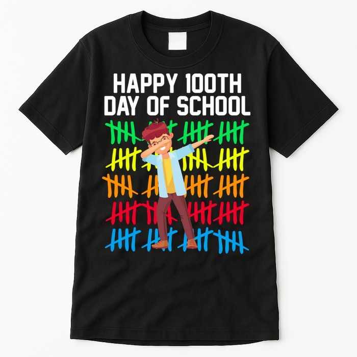 Happy 100th Day Of School Tally Marks Tall T-Shirt