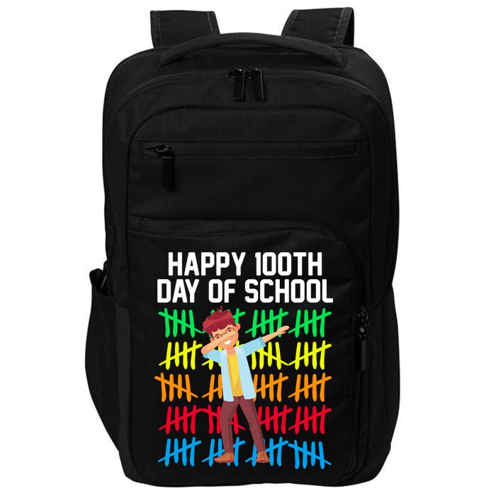 Happy 100th Day Of School Tally Marks Impact Tech Backpack