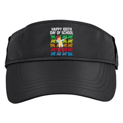 Happy 100th Day Of School Tally Marks Adult Drive Performance Visor