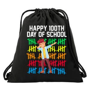 Happy 100th Day Of School Tally Marks Drawstring Bag