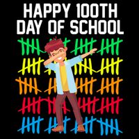 Happy 100th Day Of School Tally Marks Drawstring Bag