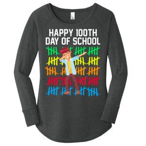 Happy 100th Day Of School Tally Marks Women's Perfect Tri Tunic Long Sleeve Shirt