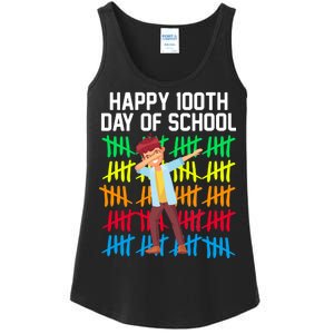 Happy 100th Day Of School Tally Marks Ladies Essential Tank