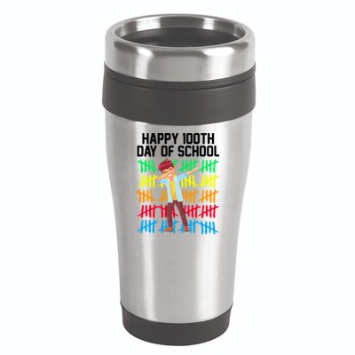 Happy 100th Day Of School Tally Marks 16oz Travel Tumbler