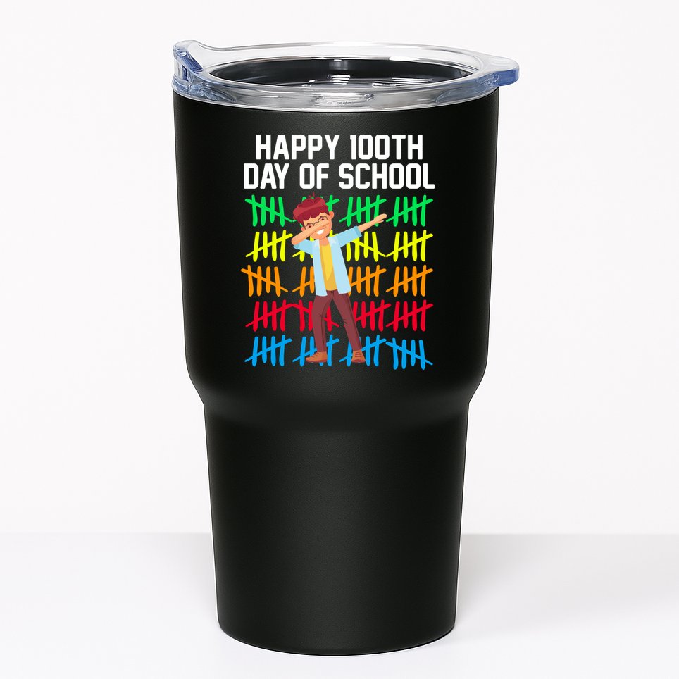 Happy 100th Day Of School Tally Marks Tumbler