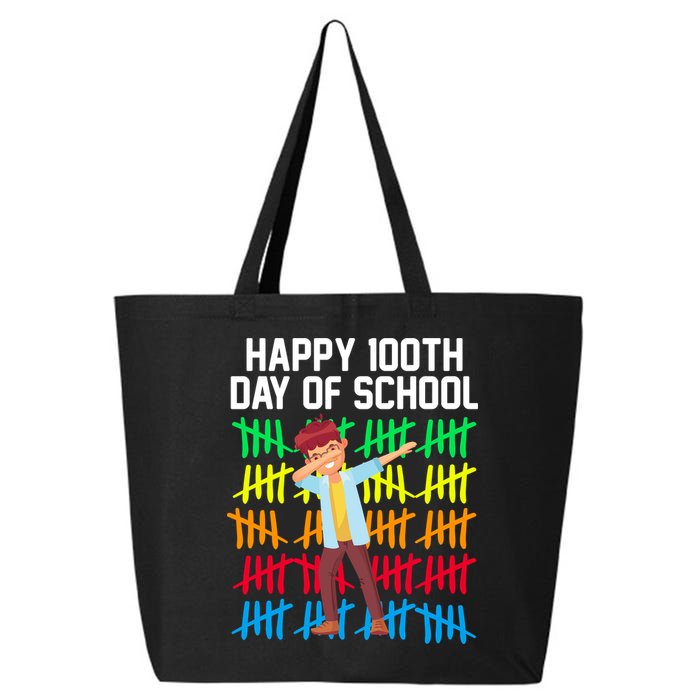 Happy 100th Day Of School Tally Marks 25L Jumbo Tote
