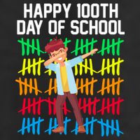 Happy 100th Day Of School Tally Marks 25L Jumbo Tote