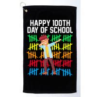 Happy 100th Day Of School Tally Marks Golf Towel