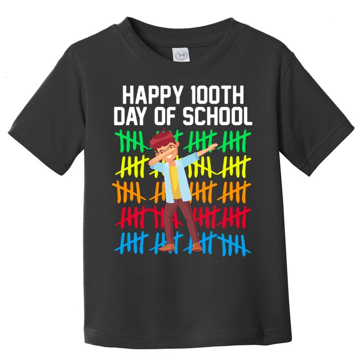 Happy 100th Day Of School Tally Marks Toddler T-Shirt