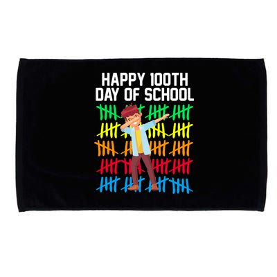 Happy 100th Day Of School Tally Marks Microfiber Hand Towel