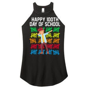 Happy 100th Day Of School Tally Marks Women's Perfect Tri Rocker Tank