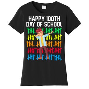 Happy 100th Day Of School Tally Marks Women's T-Shirt