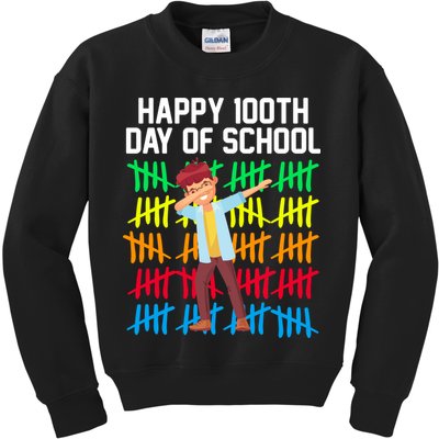 Happy 100th Day Of School Tally Marks Kids Sweatshirt