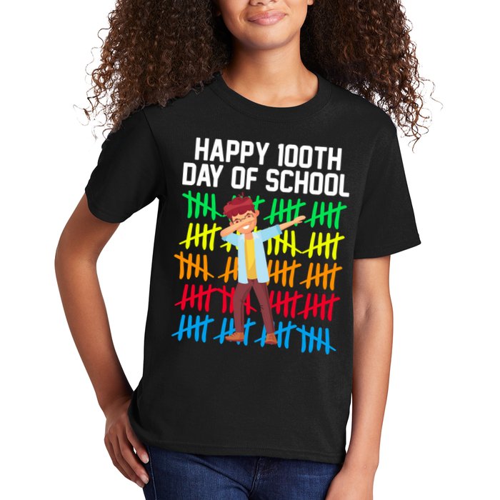 Happy 100th Day Of School Tally Marks Kids T-Shirt
