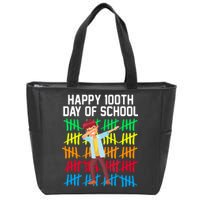 Happy 100th Day Of School Tally Marks Zip Tote Bag