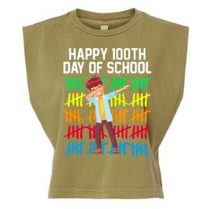 Happy 100th Day Of School Tally Marks Garment-Dyed Women's Muscle Tee